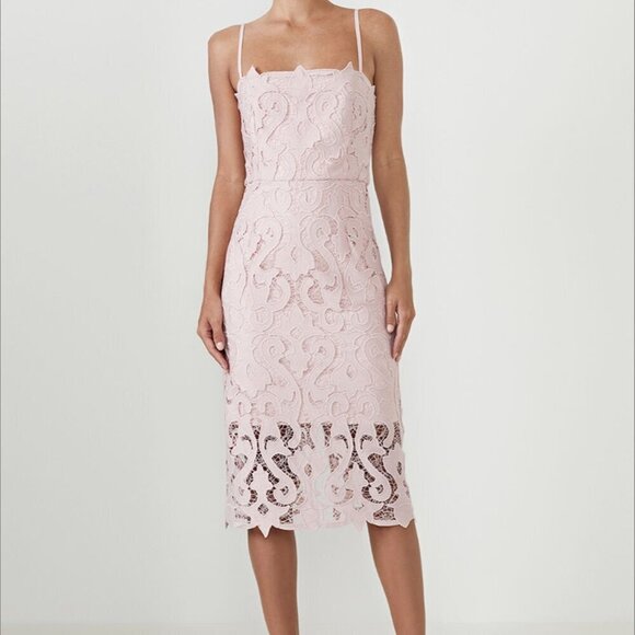 Bardot Lina Lace Dress in Pink Rose Size 4 - Picture 1 of 10
